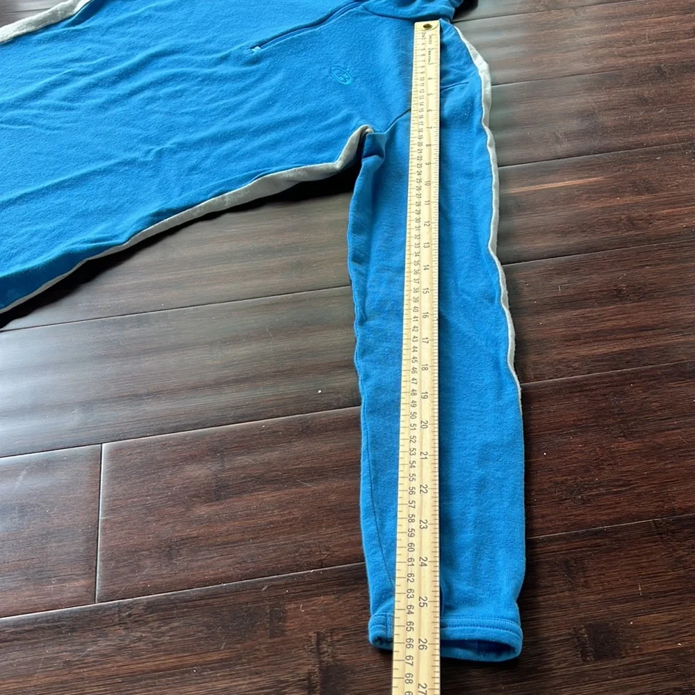 Icebreaker Bodyfit 260 Wool Zip Neck pullover Stripes Medium Blue Gray - Picture 4 of 12